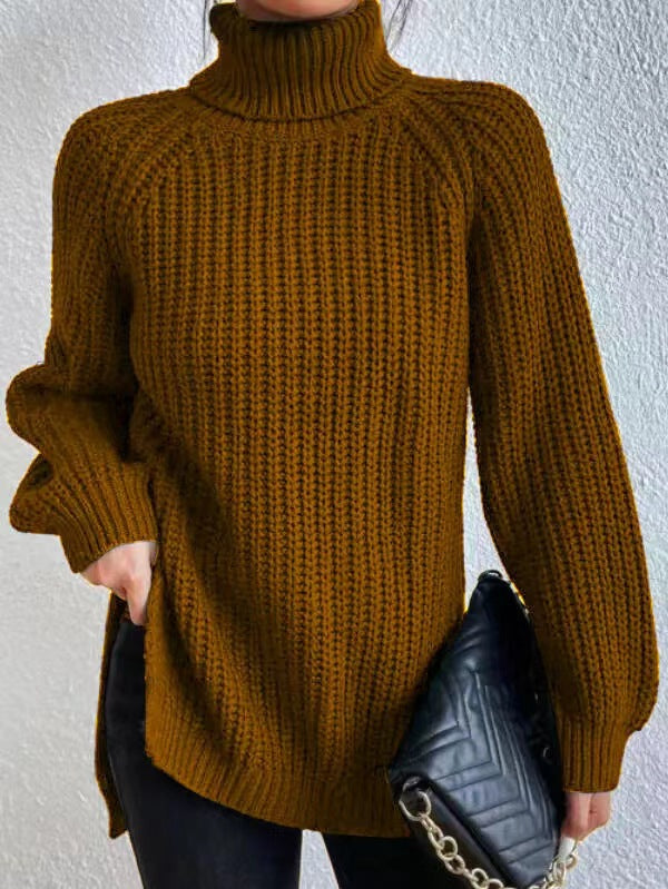 Women's Ribbed Turtleneck Sweater — View 4