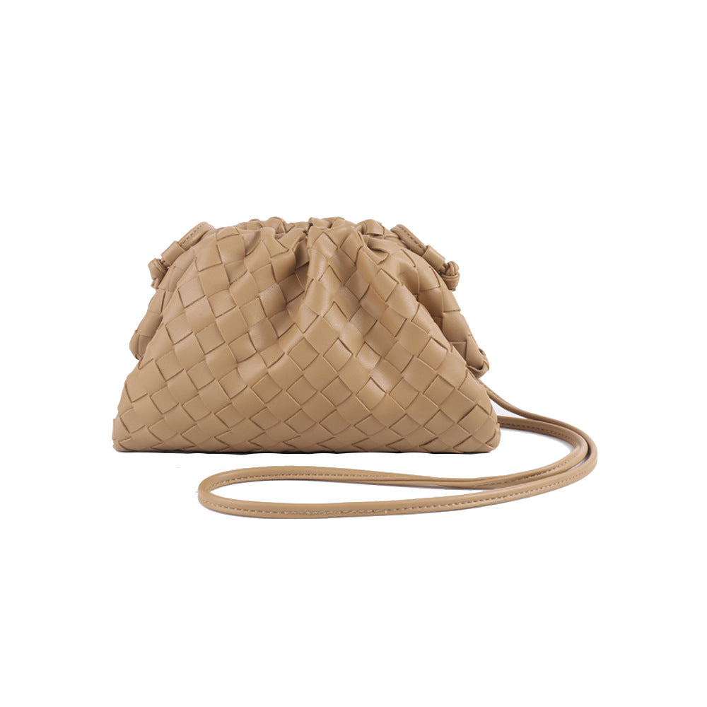 Women's Woven Mini Crossbody Bag in Dark Apricot by Juana Fashion
