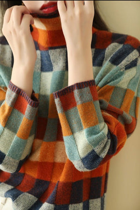Women's Printed Turtleneck Sweater — View 1