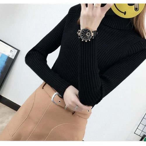 Women's Ribbed Textured Turtleneck Sweater — View 2