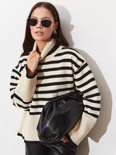 Women's Striped Turtleneck Sweater — View 6
