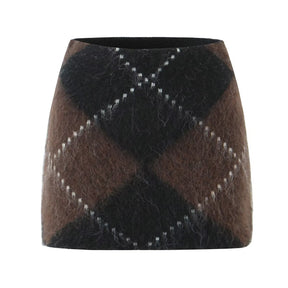 Women's Chunky Knit Geometric Turtleneck Sweater — View 4