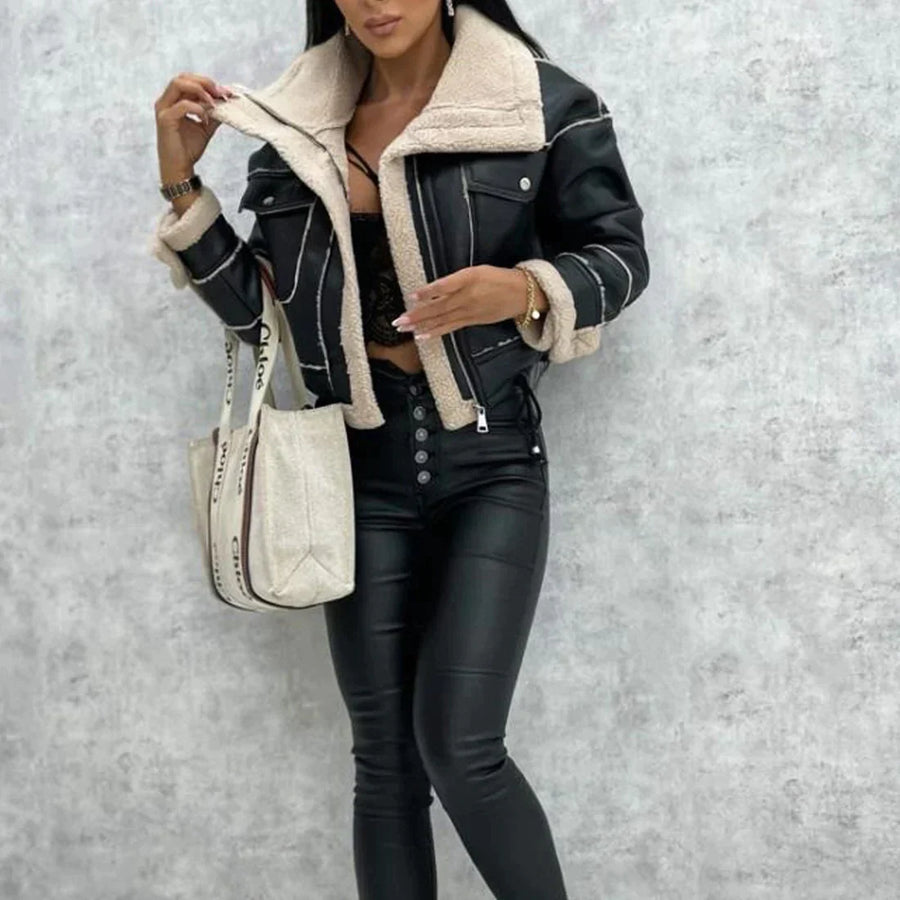 Women's Leather Look Jacket — View 1