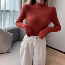 Women's Ribbed Turtleneck Sweater — View 13