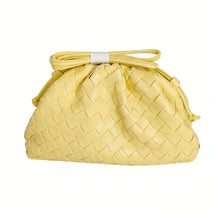 Women's Woven Mini Crossbody Bag in Light Yellow by Juana Fashion