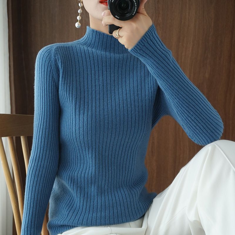 Women's Ribbed Turtleneck Sweater — View 4
