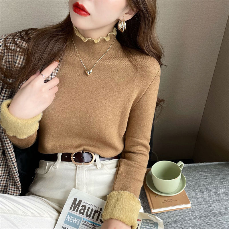 Women's Short Turtleneck Sweater — View 6