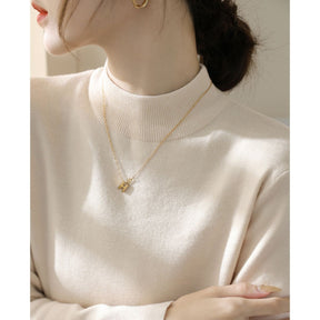 Women's Wool Blend Turtleneck Sweater — View 7