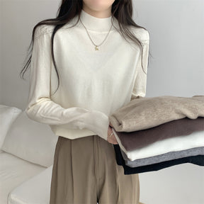 Women's Drop Shoulder Turtleneck Sweater — View 3