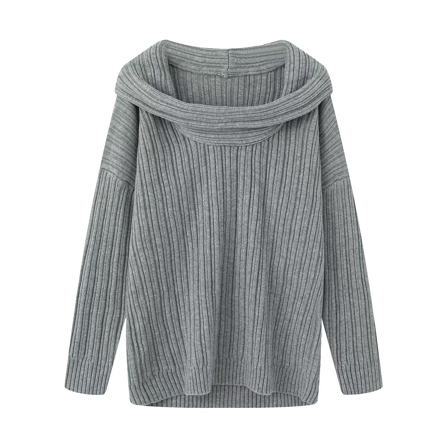 Women's Ribbed Chunky Knit Turtleneck Sweater — View 10