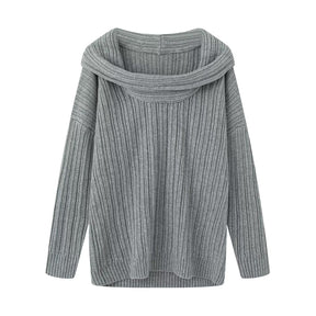 Women's Ribbed Chunky Knit Turtleneck Sweater — View 10