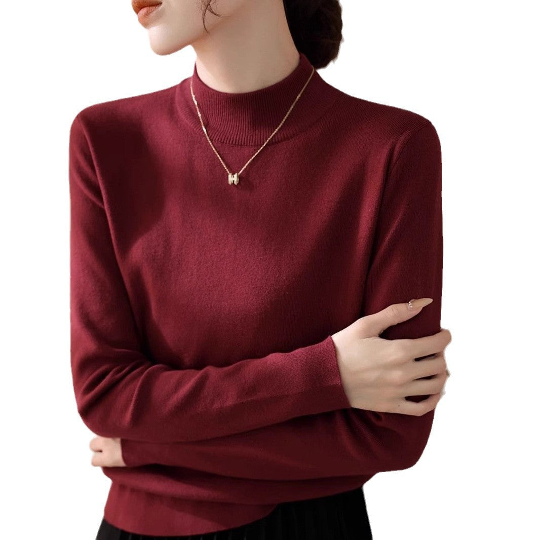 Women's Wool Blend Turtleneck Sweater — View 5