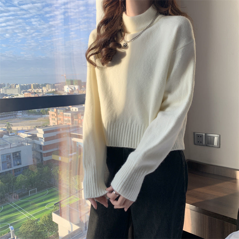 Women's Relaxed Fit Turtleneck Sweater — View 7