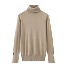 Women's Button Detail Turtleneck Sweater — View 13