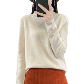 Women's Cashmere Ribbed Fine Knit Turtleneck Sweater — View 5