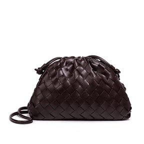 Women's Woven Mini Crossbody Bag in Chocolate Brown by Juana Fashion