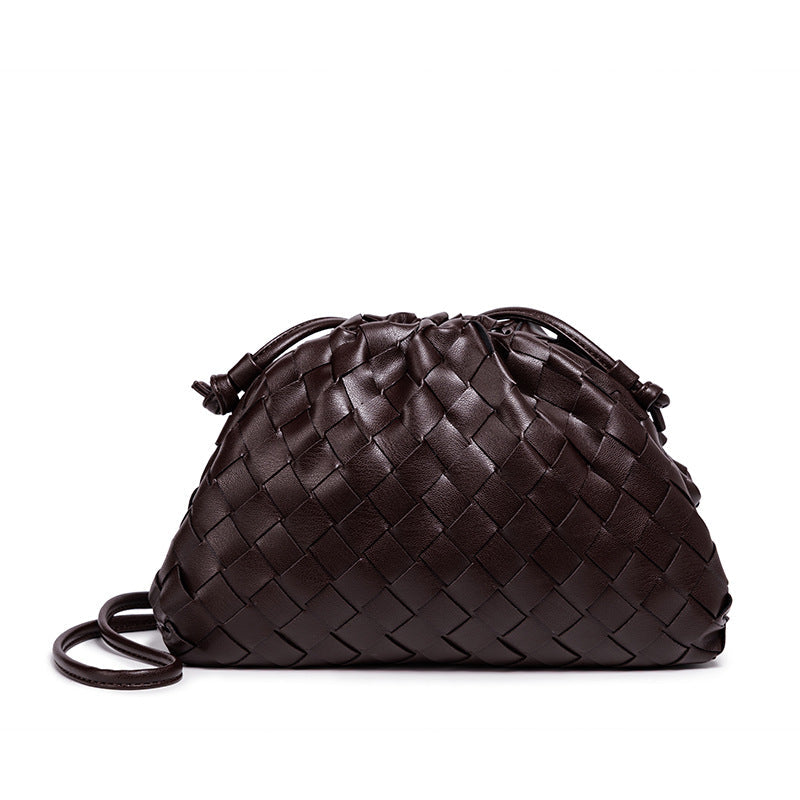 Women's Woven Mini Crossbody Bag in Chocolate Brown by Juana Fashion