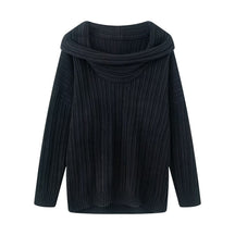 Women's Ribbed Chunky Knit Turtleneck Sweater — View 9