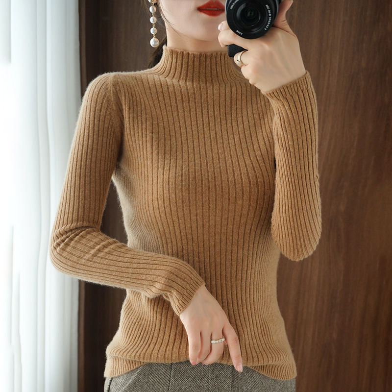 Women's Ribbed Turtleneck Sweater — View 13