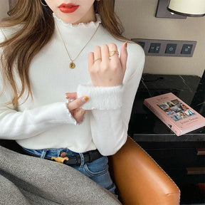 Women's Short Turtleneck Sweater — View 4