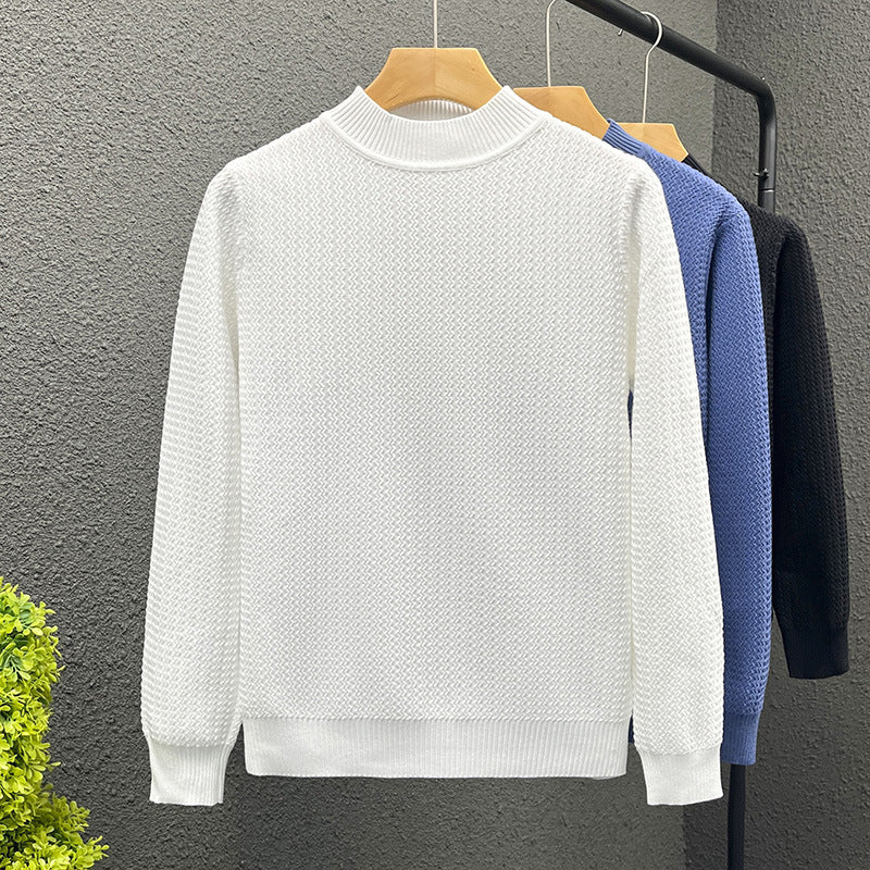 Women's Ribbed Textured Turtleneck Sweater — View 1