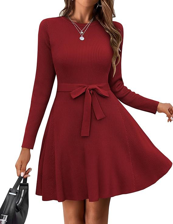 Women's Midi Crewneck Sweater Dress — View 3