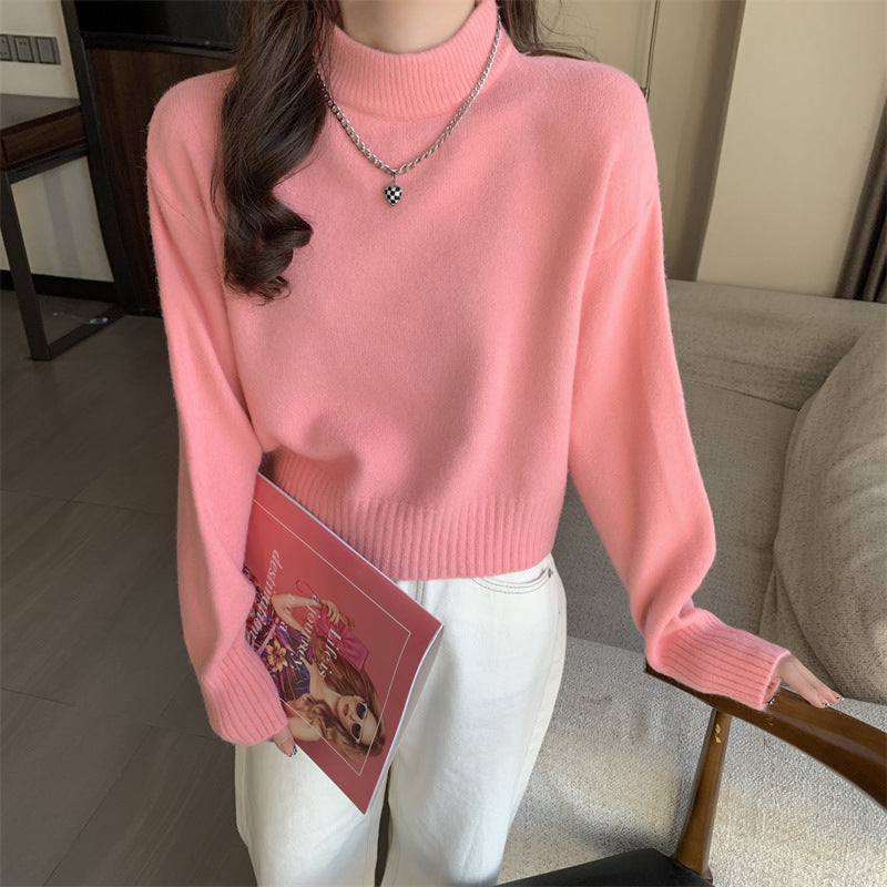 Women's Relaxed Fit Turtleneck Sweater — View 10