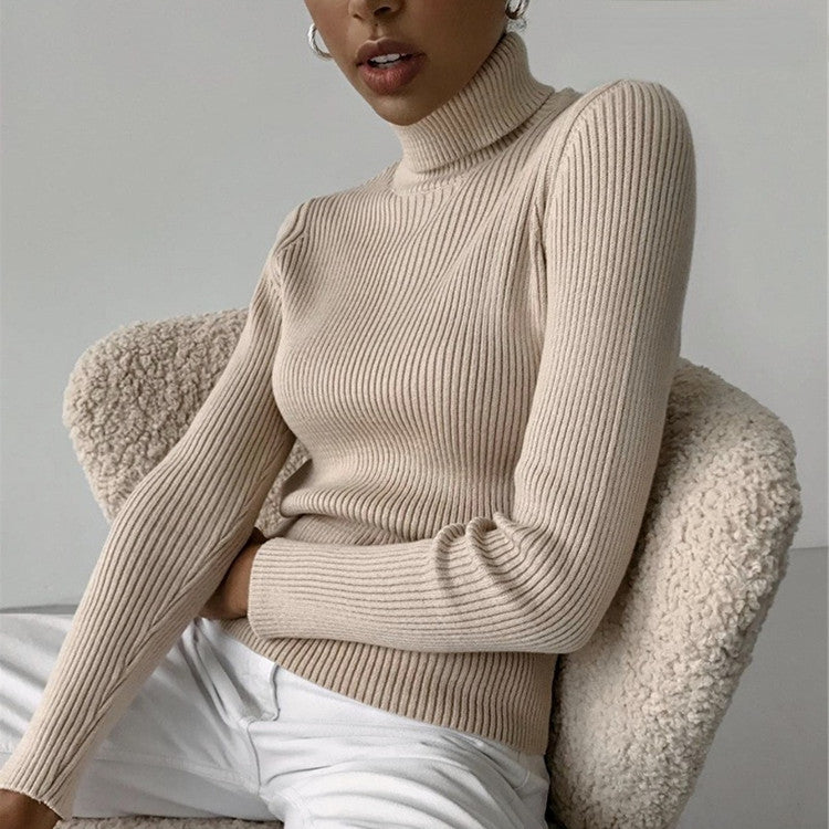 Women's Ribbed Turtleneck Sweater — View 1