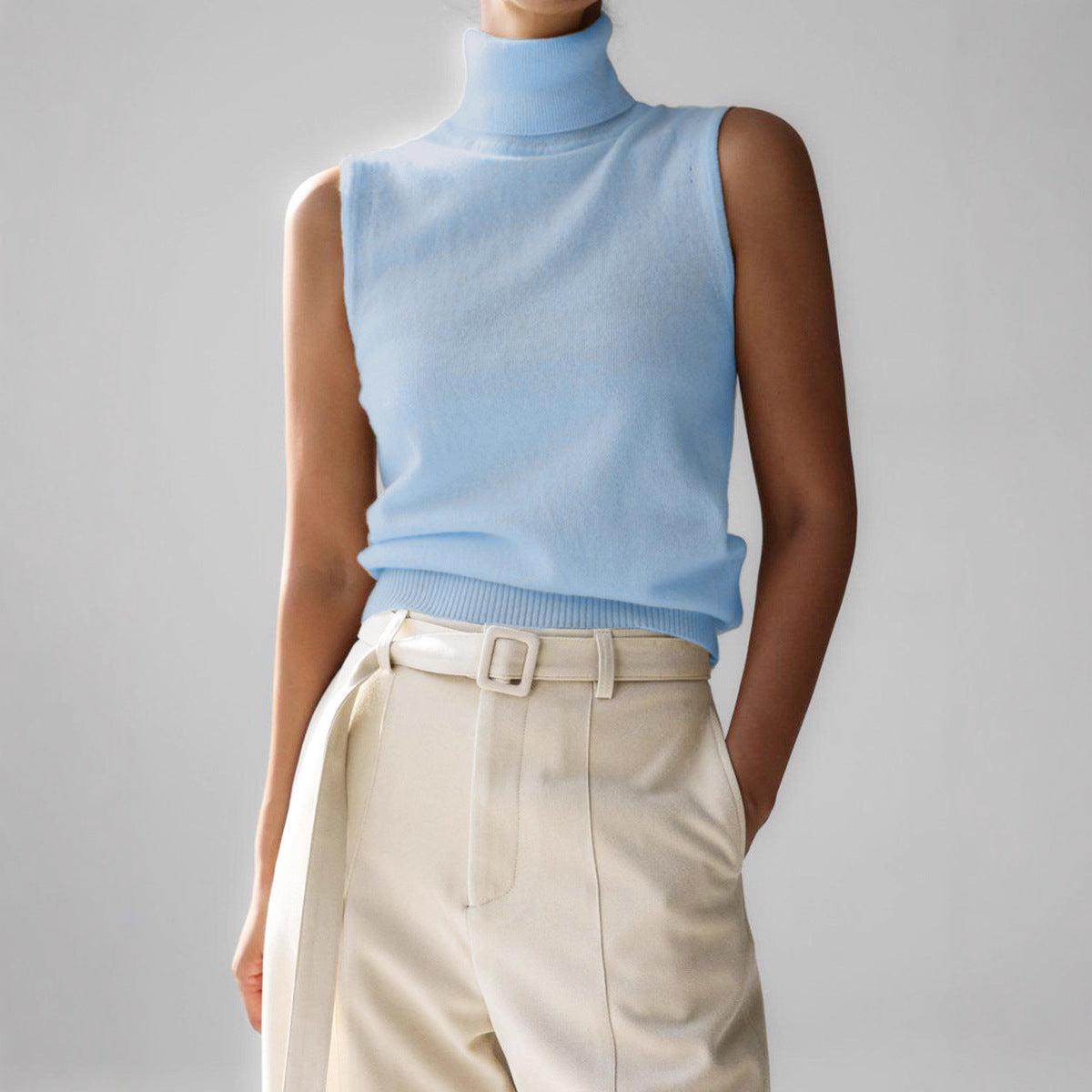 Women's Wool Turtleneck Sweater — View 4