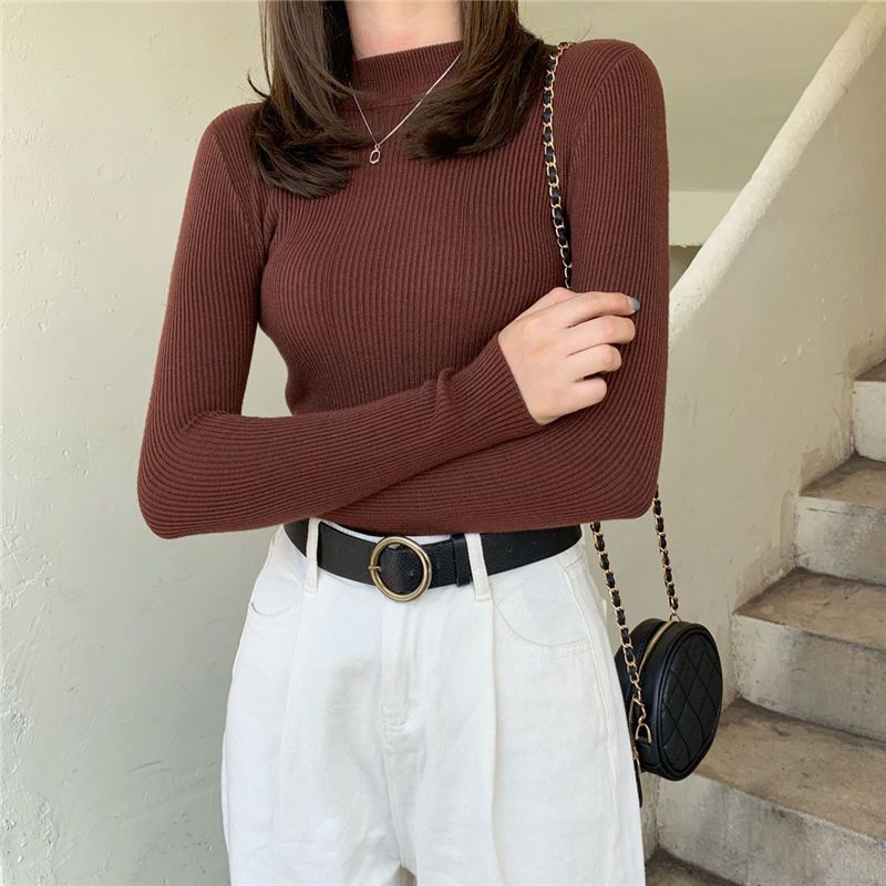 Women's Ribbed Turtleneck Sweater — View 1