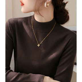 Women's Wool Blend Turtleneck Sweater — View 9