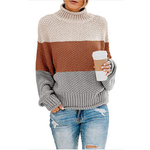 Women's Oversized Ribbed Chunky Knit Turtleneck Sweater — View 20