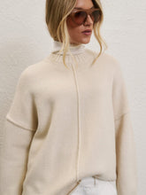 Women's Oversized Drop Shoulder Turtleneck Sweater — View 6