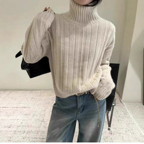 Women's Ribbed Turtleneck Sweater — View 1