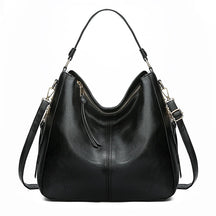 Women's Faux Leather Convertible Hobo Bag in Black by Juana Fashion