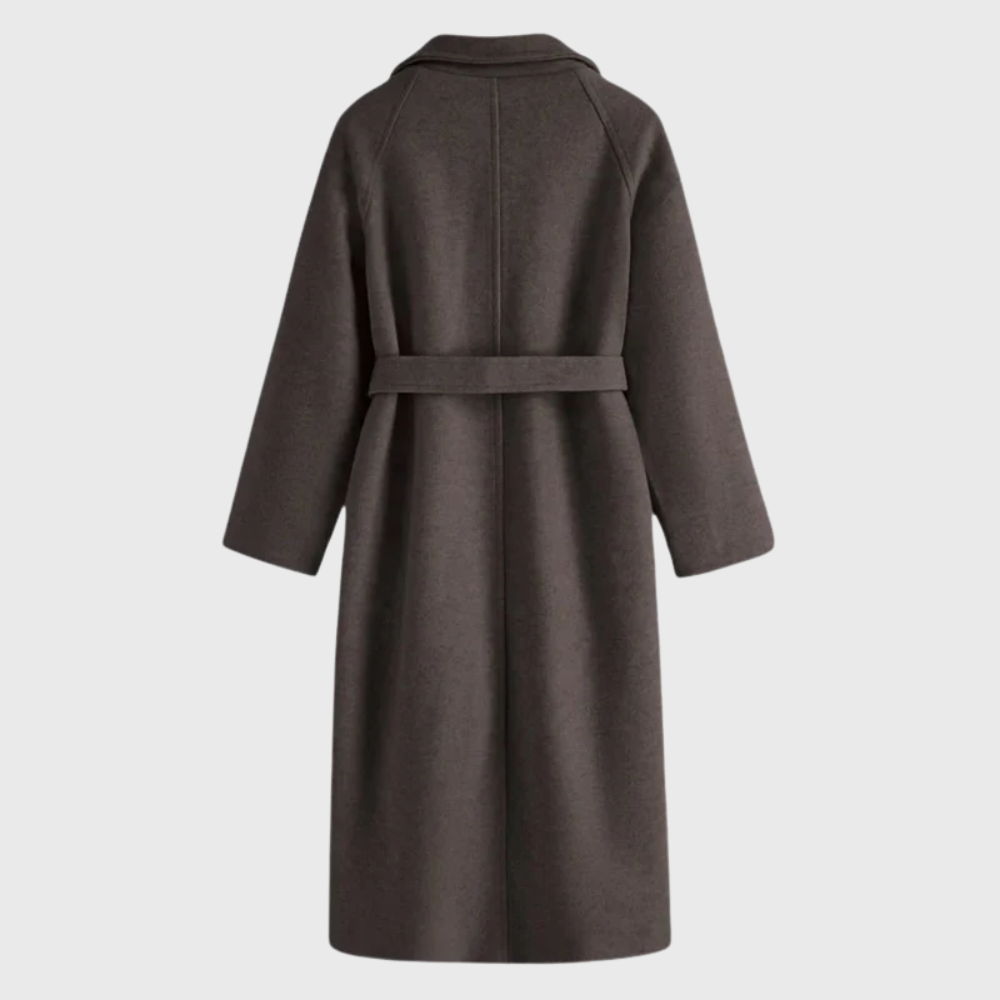 Women's Classic Wool-Blend Winter Coat | Veronika in Apricot - Juana Fashion