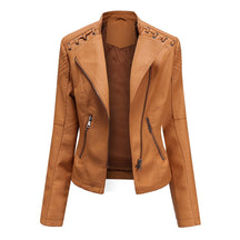 Women's Studded Faux Leather Jacket — View 8