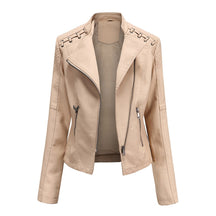 Women's Studded Faux Leather Jacket — View 10