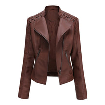 Women's Studded Faux Leather Jacket — View 10