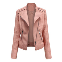 Women's Studded Faux Leather Jacket — View 11