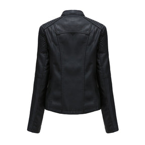 Women's Studded Faux Leather Jacket — View 4