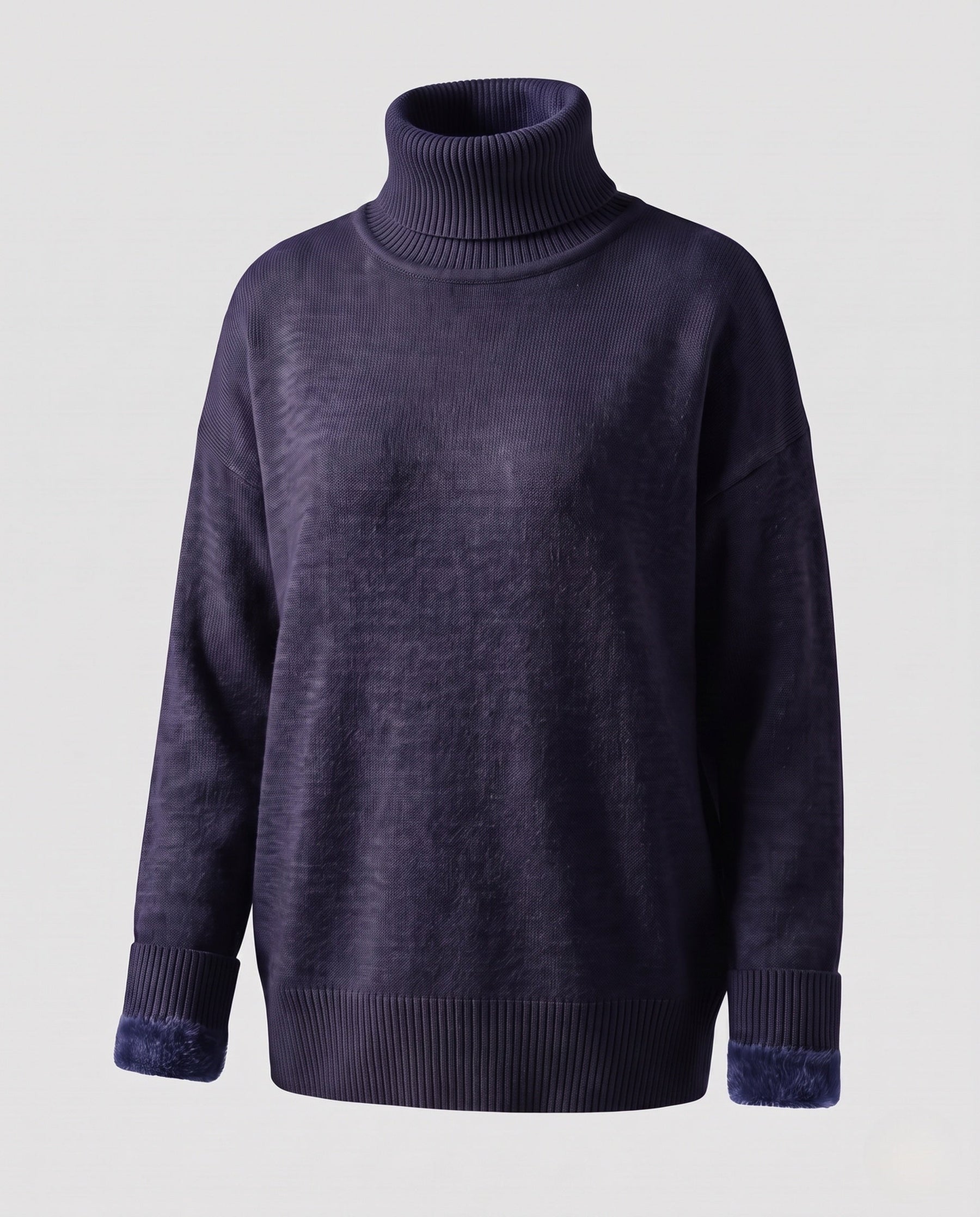 Women's Ribbed Turtleneck Sweater — View 8