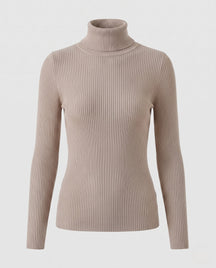 Women's Ribbed Fine Knit Turtleneck Sweater — View 21