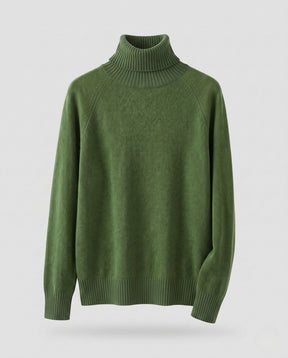 Women's Ribbed Fine Knit Raglan Sleeve Turtleneck Sweater — View 8