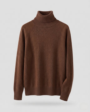Women's Ribbed Fine Knit Raglan Sleeve Turtleneck Sweater — View 13