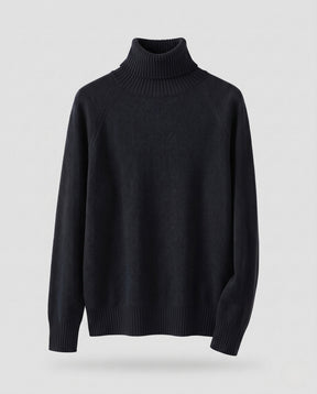 Women's Ribbed Fine Knit Raglan Sleeve Turtleneck Sweater — View 9