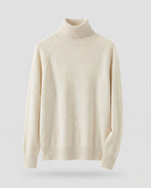 Women's Ribbed Fine Knit Raglan Sleeve Turtleneck Sweater — View 12