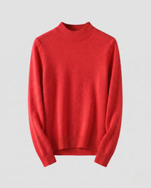 Women's Cashmere Fitted Ribbed Turtleneck Sweater — View 6