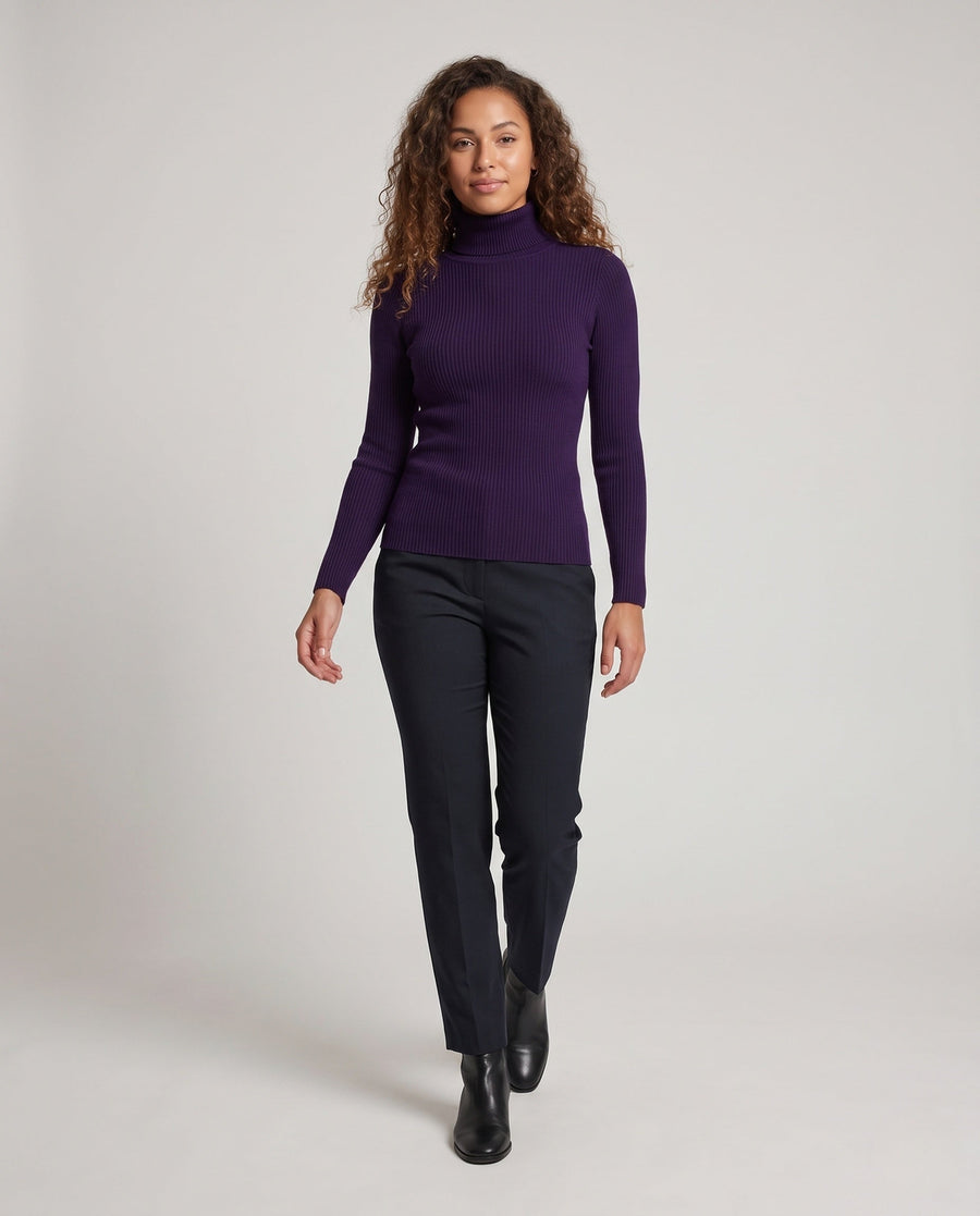 Women's Ribbed Turtleneck Sweater — View 1