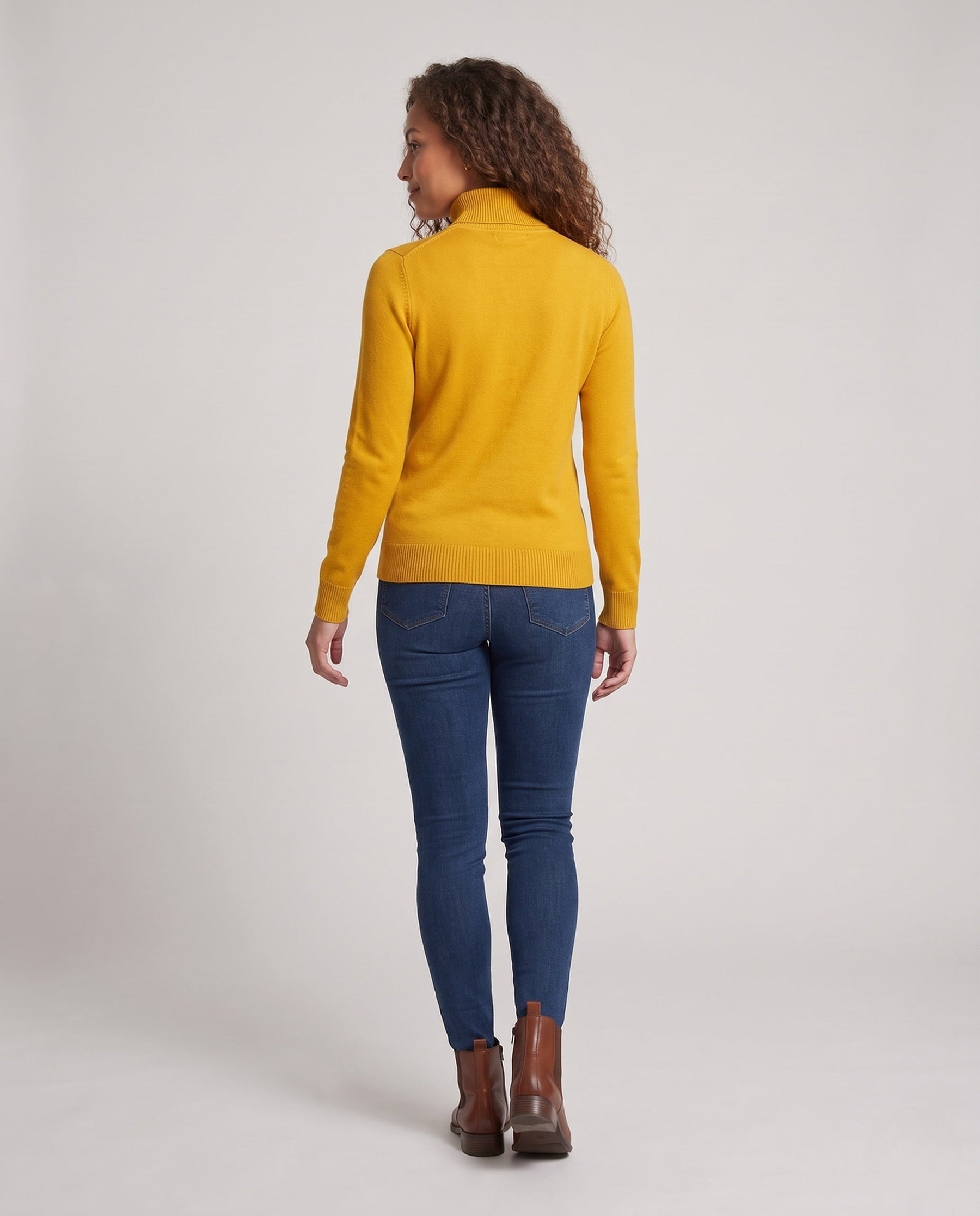 Women's Ribbed Turtleneck Sweater — View 4